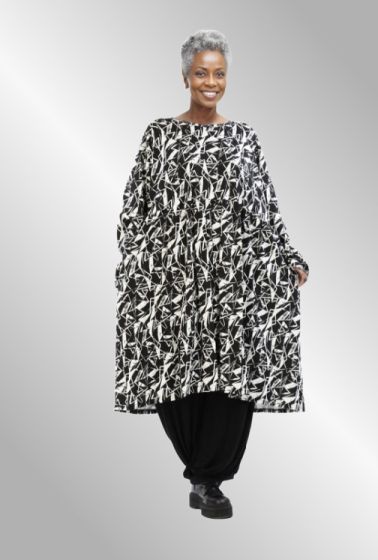 Sort/hvid kjole, AKH 6742