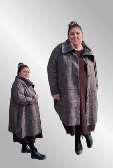 Lys grå / brun frakke, AKH Lilo 6823