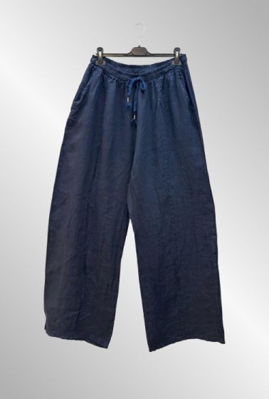 Navy hørbukser, 7900A