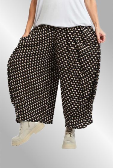Sorte ballon bukser med print, AKH8069 Junna