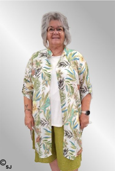 Grøn printet skjorte/tunika, 83793