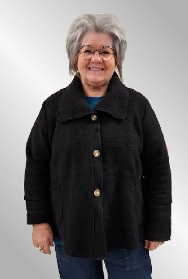 Sort uld jakke, 9286