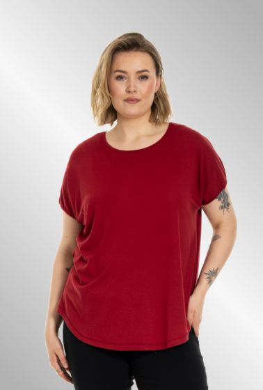 Ensfarvet T-Shirt fra Gozzip, Scarlet, Gitte 9905