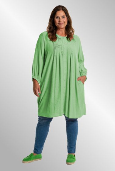 Grøn viskose tunika, Johanne 9909, Absinthe Green