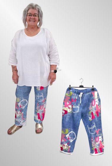 Blå printet pants, EF2400