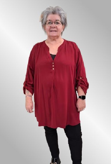 Bordeaux viskose tunika/skjorte, 25365