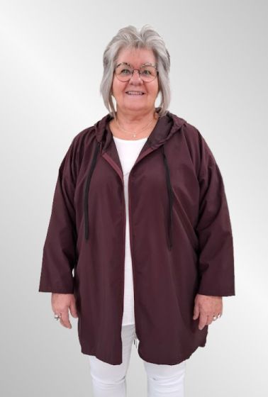 Regnjakke, bordeaux, 18021