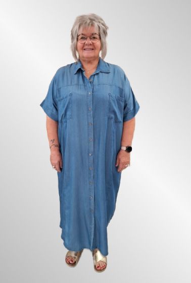 Mørk denim kjole, Happy JKI