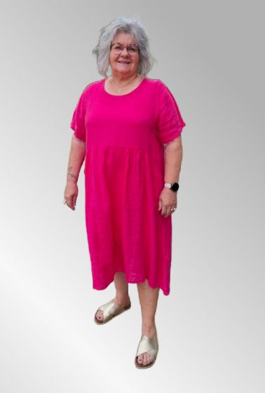 Pink hørkjole, DNY 1282, Lovina