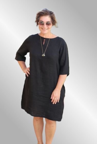 Sort hør kjole, Inge Gert