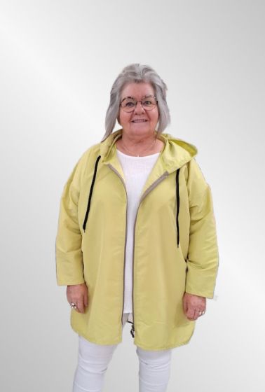 Regnjakke, lys lime / gul, 18021