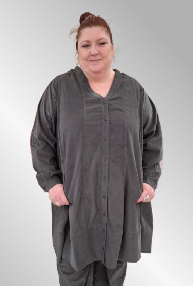 Grå fløjls tunika / jakke 255079