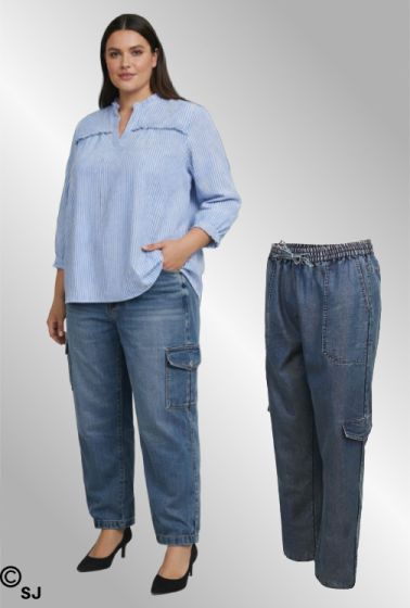 Let denim pants i cargo style, Lerika