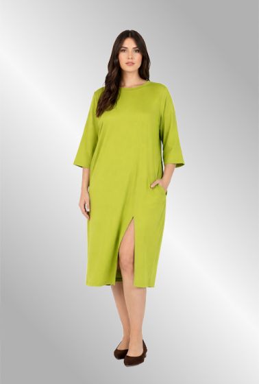 Lime farvet sweat kjole, W20551