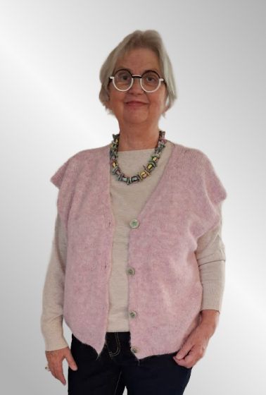 Rosa strik vest 12300