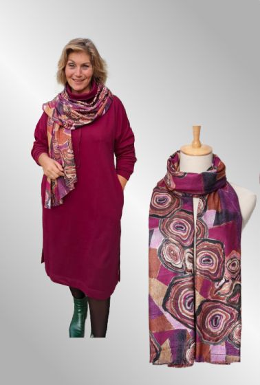 Pink lilla tørklæde S22185