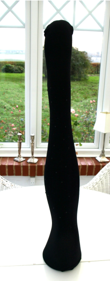 Strømpebukser med sten på forsiden, sort