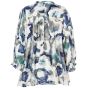 Grøn printet bluse, G254007