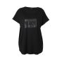 Sort t-shirt med print str S=42/44, Gozzip Black G246215
