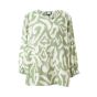 Grøn printet bluse, G252061
