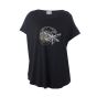 Sort Gitte T-Shirt med print, 252088