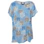 Blå printbluse, Dorthea, 253035