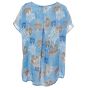 Blå printbluse, Dorthea, 253035