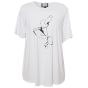 Hvid t-shirt med print Gitte, G254049