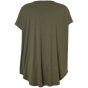 Oliven T-Shirt med print, Gitte 254072