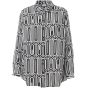 Sort hvid print skjorte, Karina 256001