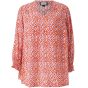 Orange rød printbluse, Annah 261025