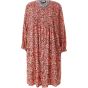 Orange / rød viskose tunika med mosaik mønster, Johanne 261042