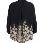Sort bluse med blomster print, 262056