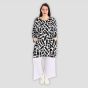 Sort hvid tunika i grafisk print, Blicks AKH 6909