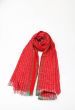 Groftvævet rødt tørklæde FA35062
