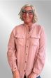 Rosa hørskjorte med krøllekrave 20008-2