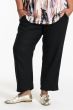 Sort viskose hør buks, Janni pants 252029