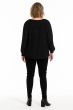 Sort bluse med smock, G256035