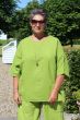 Lime grøn hørbluse Otine, 91519