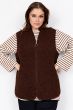 Teddy vest, brun, 20656