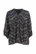 Sort viskose bluse med print, 241032