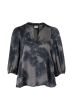 Grå printet viskose bluse, G256044