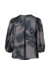 Grå printet viskose bluse, G256044