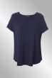 Ensfarvet T-Shirt fra Gozzip, Navy, Gitte 9905
