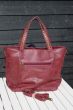 Bordeaux taske med flet, 11221