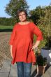 Brændt orange / rust  hør tunika, Tuxi 
