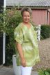 Lime grøn hør tunika, batik, Annelora