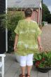 Lime grøn hør tunika, batik, Annelora