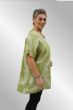 Lime grøn hør tunika, batik, Annelora