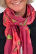 Rød tørklæde med blomster JKIT